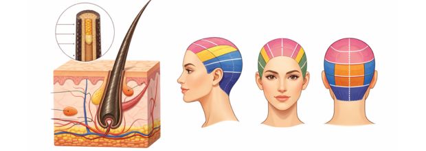 Будова волосся схема